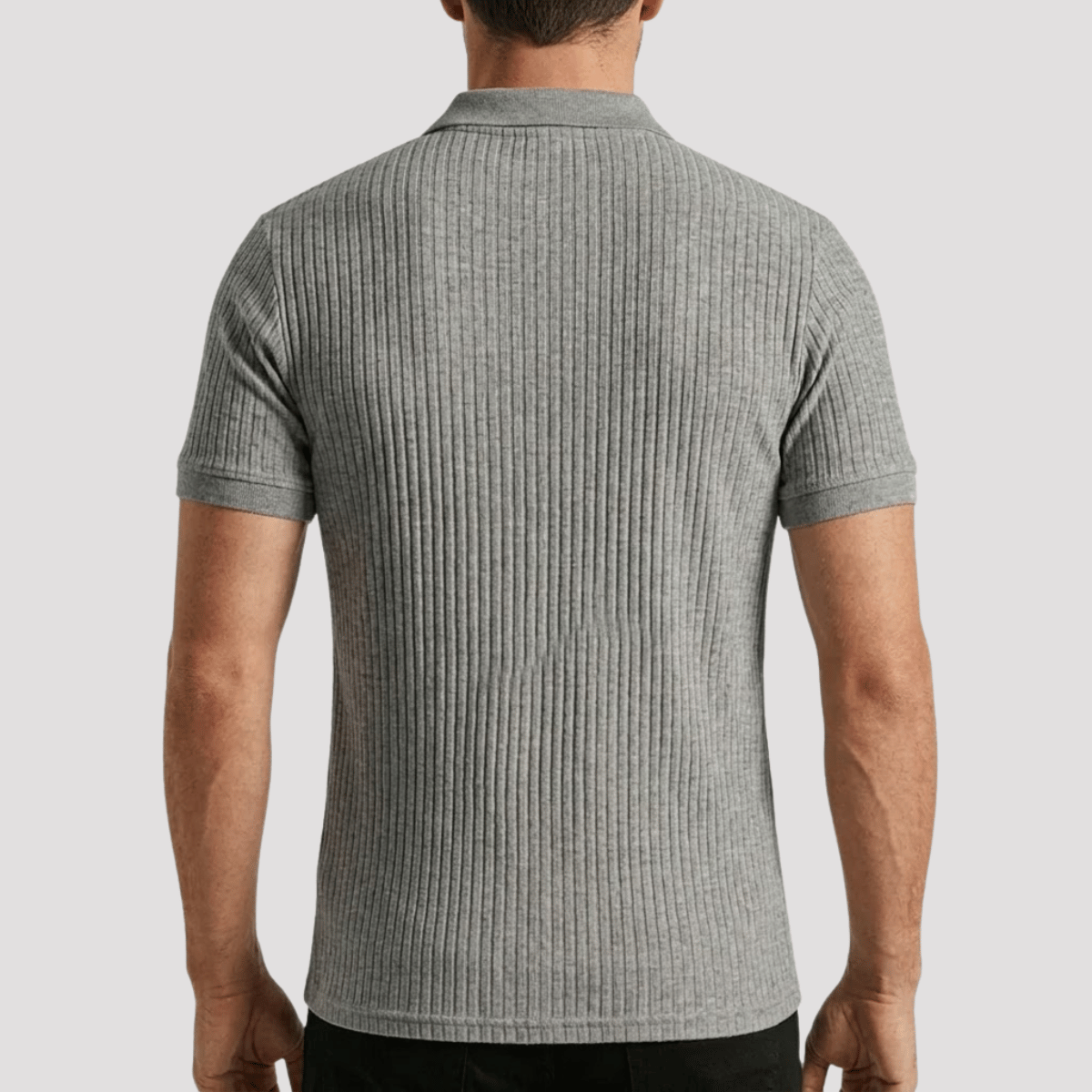 Camisa polo Masculina Canelada Texturizada