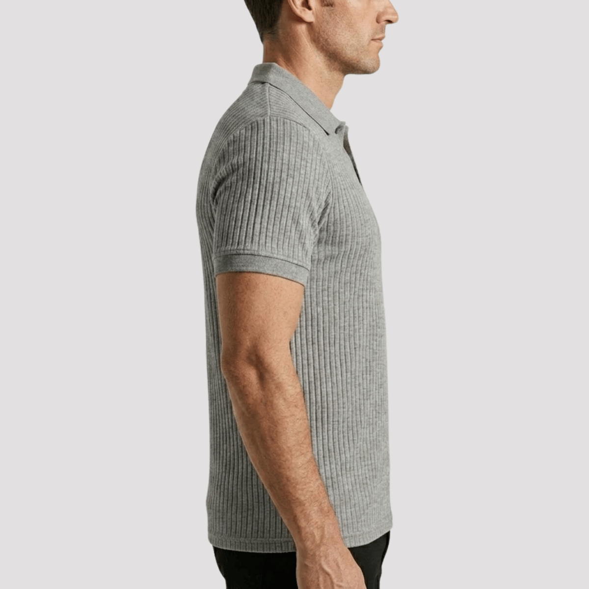 Camisa polo Masculina Canelada Texturizada