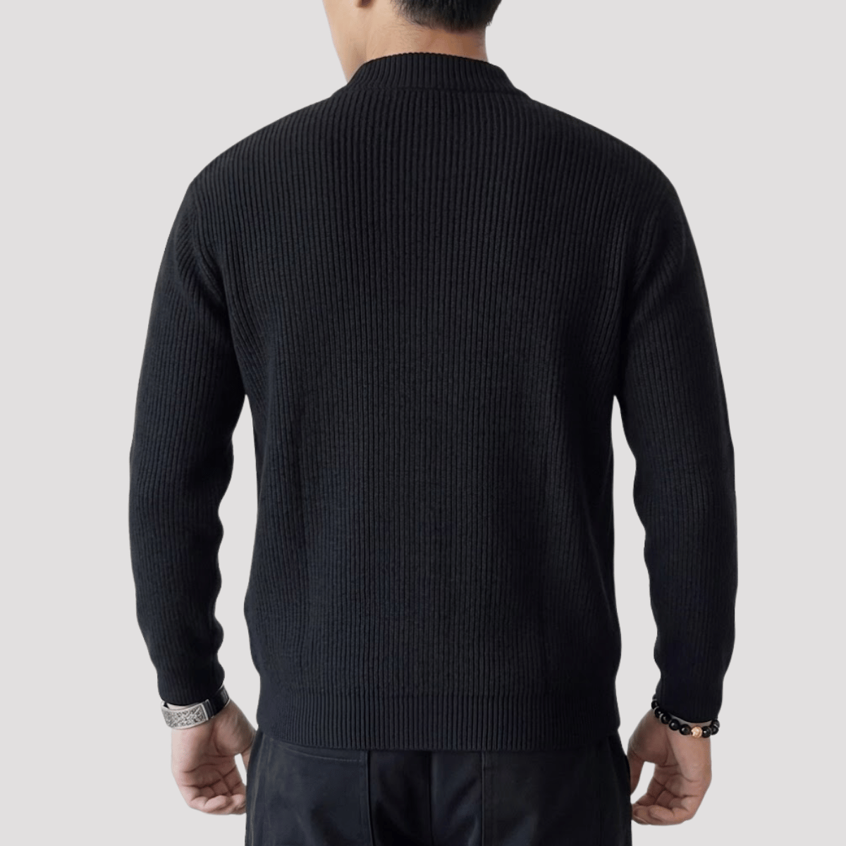 Jaqueta Cardigan de Tricot com Zíper