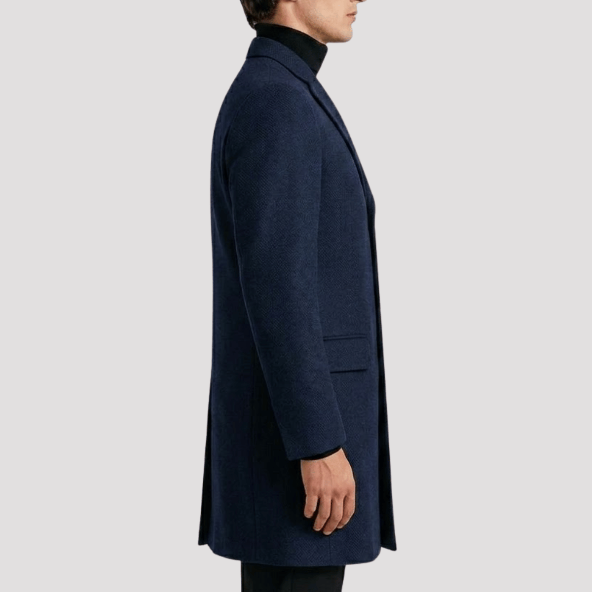 Sobretudo Masculino Longo Elegante