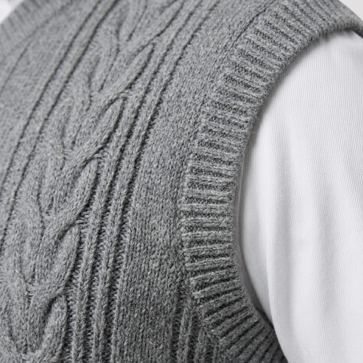 Colete Masculino de Tricot em Lã