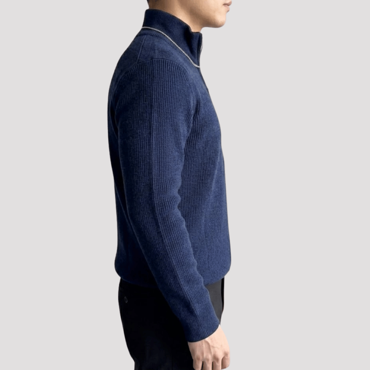 Cardigan Masculino de Tricot com Zíper
