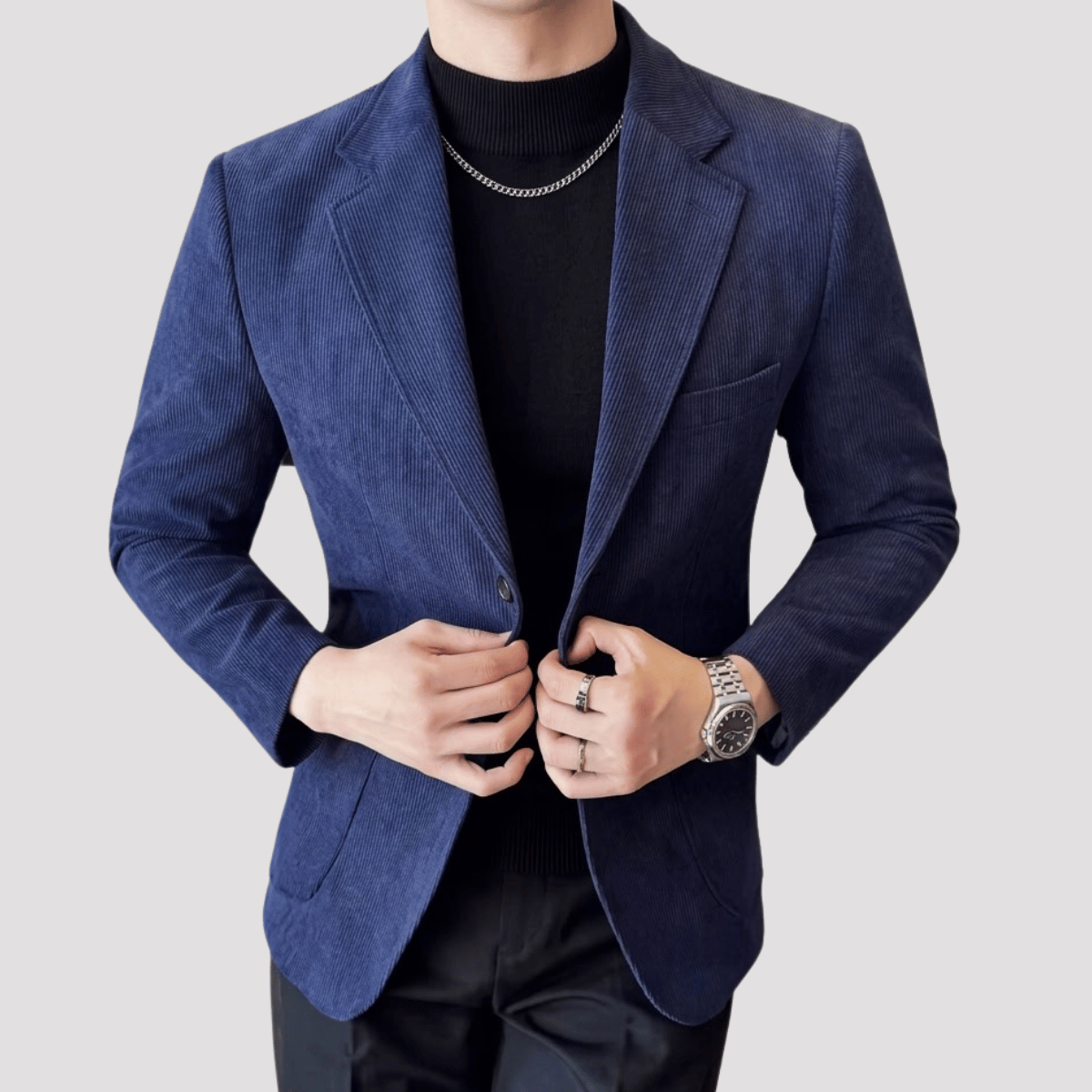 Blazer Masculino de Veludo Cotelê