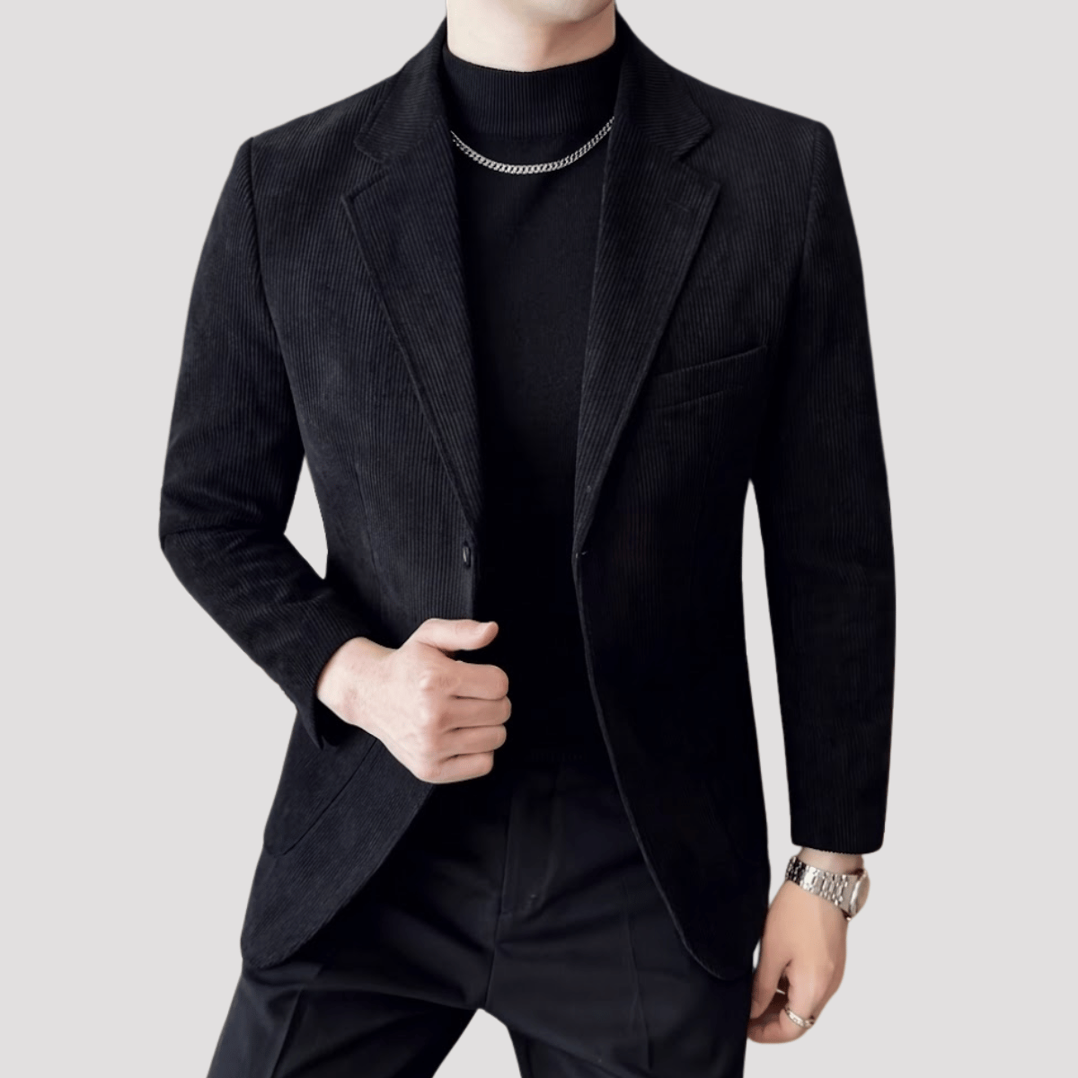 Blazer Masculino de Veludo Cotelê