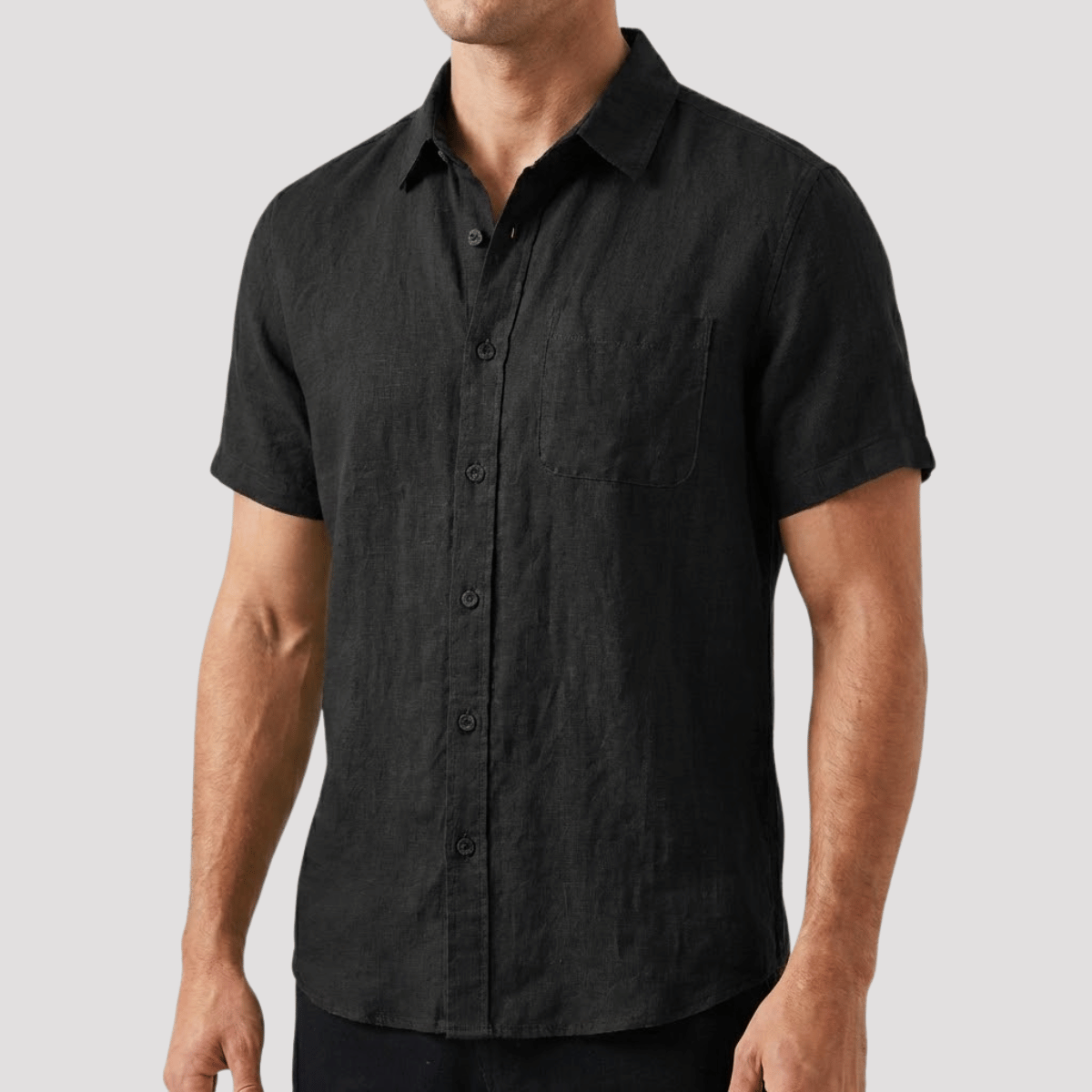 Camisa De Linho Masculina Lisa