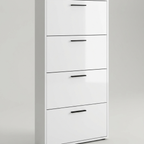 Armário Sapateira Safira 4 Portas MDF branco em fundo neutro