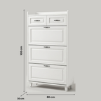 Sapateira de Madeira MDF 100cm - medidas: Altura 100cm, Largura 80cm, Profundidade 30cm
