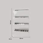 Sapateira de Parede Vertical - medidas: Altura 140cm, Largura 60cm, Profundidade 25cm
