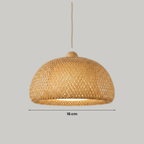 Lustre Bambu Wood - medidas: Diâmetro 16cm