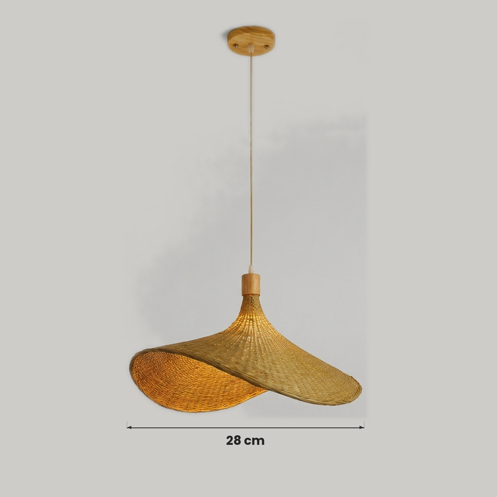 Lustre Bambu Xian - medidas: Diâmetro 28cm