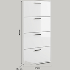 Armário Sapateira Safira - medidas: Altura 147cm, Largura 67cm, Profundidade 30,4cm