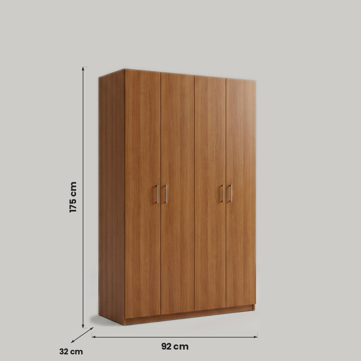 Guarda-Roupa Solteiro Lyon - medidas: Altura 175cm, Largura 92cm, Profundidade 32cm