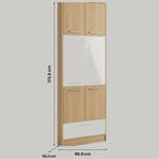Armário de Cozinha Apolo - medidas: Altura 173,5cm, Largura 90,9cm, Profundidade 36,3cm