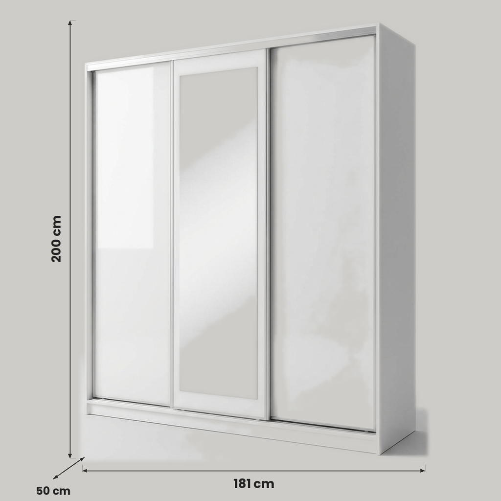 Guarda-Roupa Casal Harvard - medidas: Altura 200cm, Largura 181cm, Profundidade 50cm