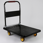 Carrinho plataforma de carga industrial dobrável 400kg - vista frontal em fundo neutro