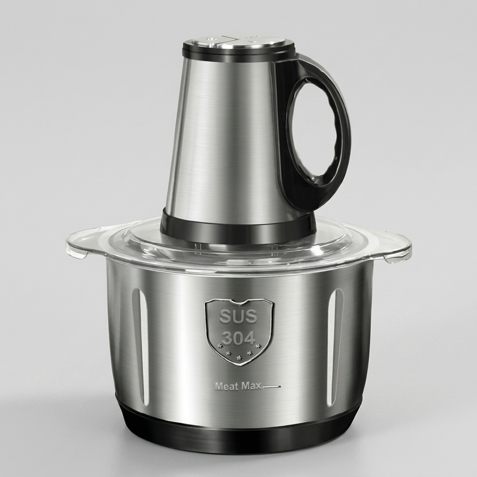 Triturador e moedor de alimentos profissional inox UltraMixer - vista frontal em fundo neutro