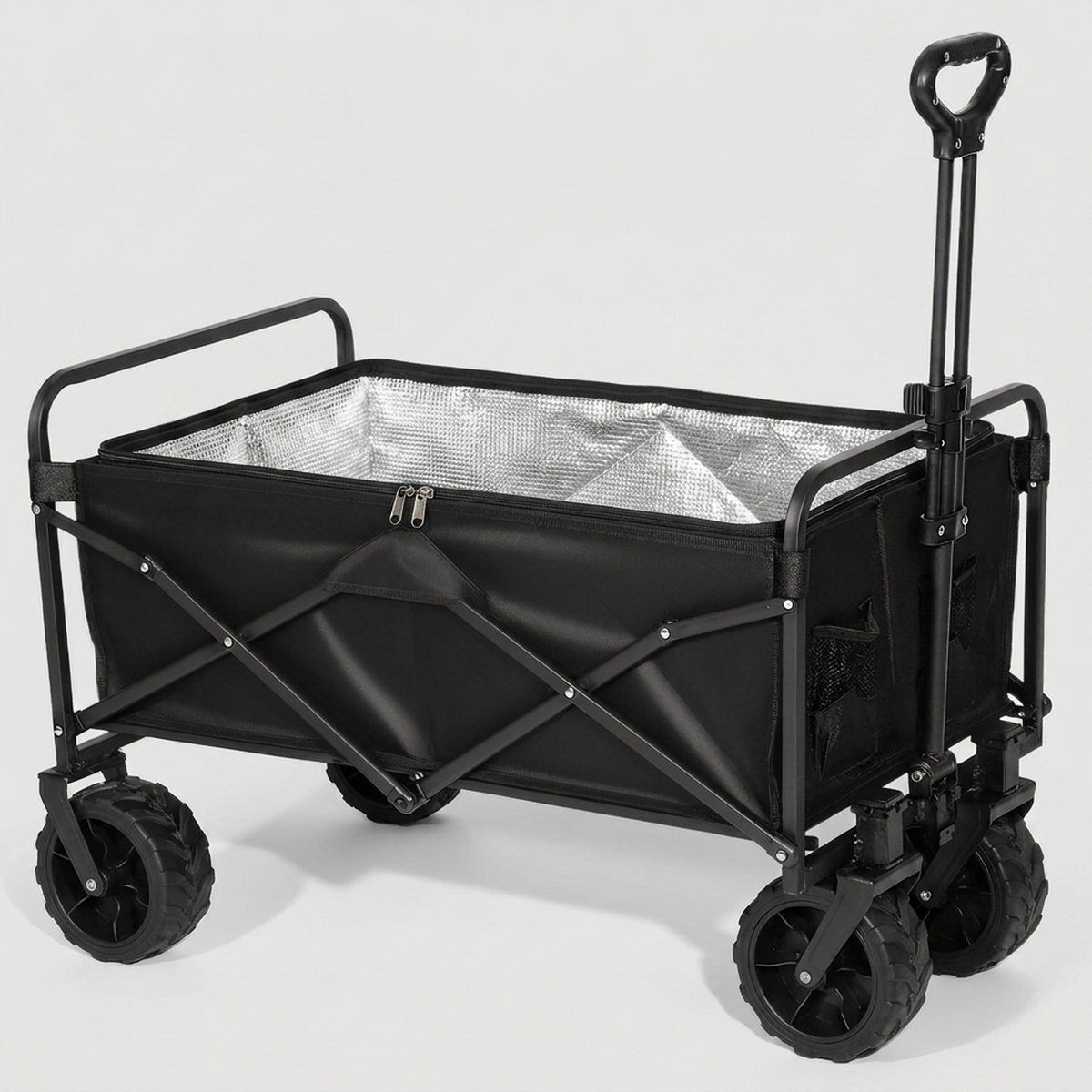 Carrinho de Piquenique EasyGo preto em fundo neutro