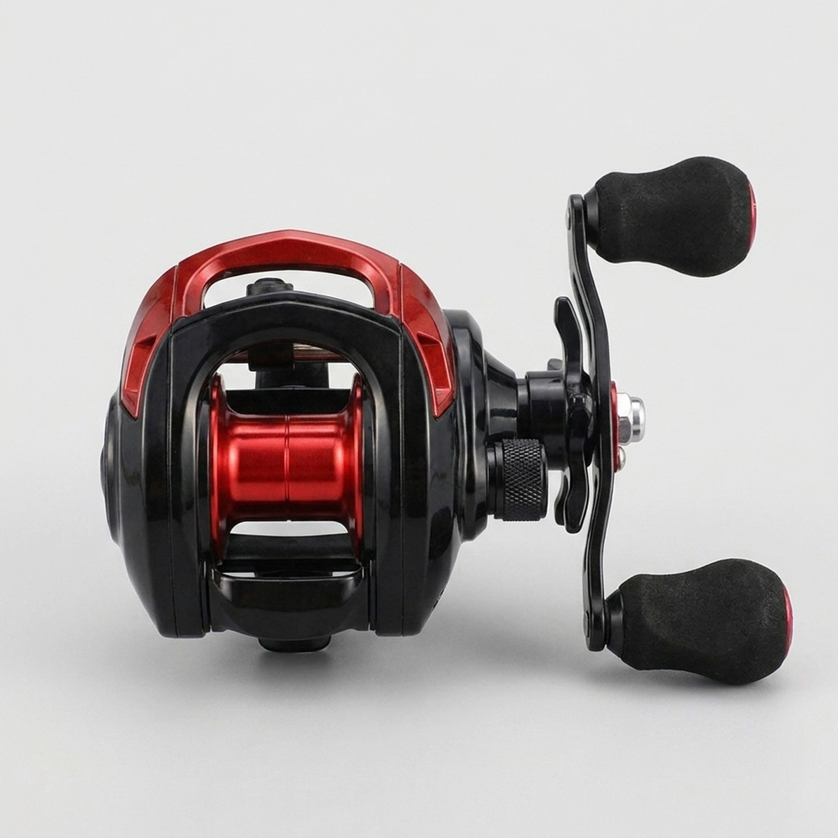 Carretilha de pesca FishPro AE-2000 vermelha em fundo neutro