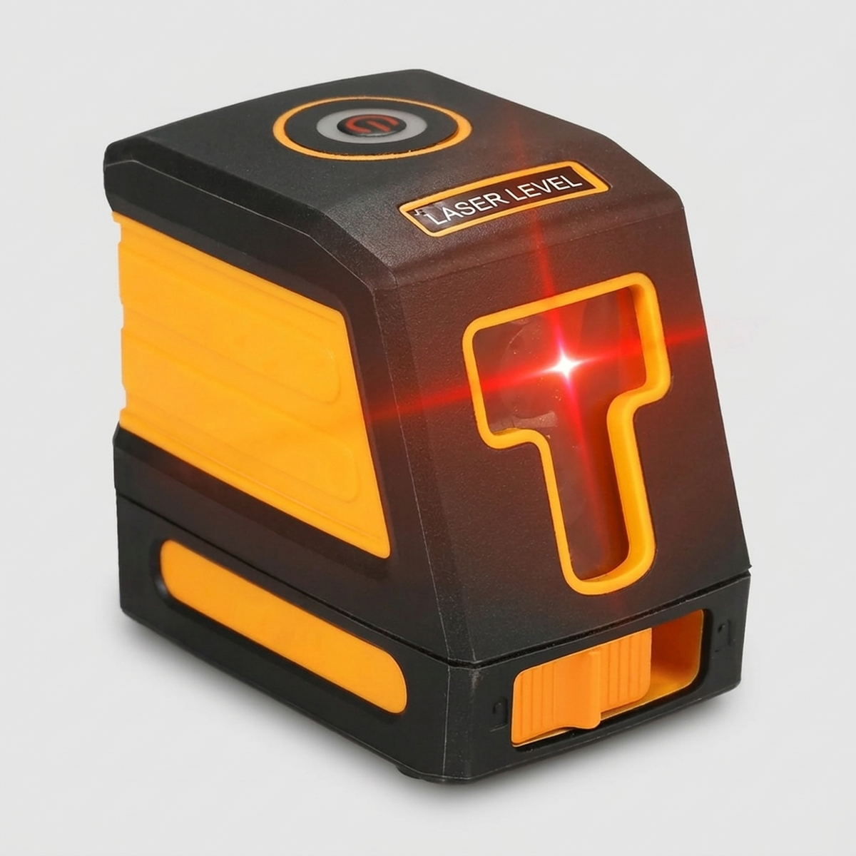 Nível a laser automático profissional - vista em ângulo em fundo neutro