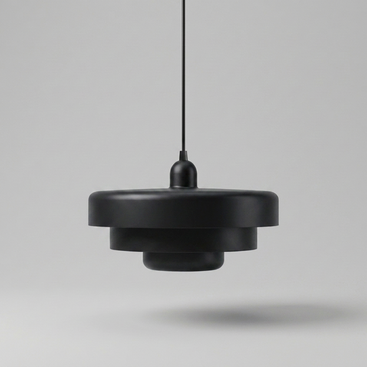 Pendente Retrô Urban Loft preto em fundo neutro