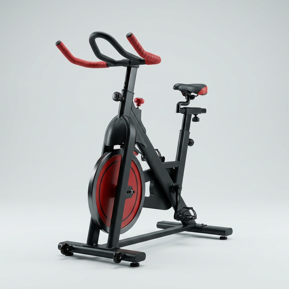 Mulher pedalando na Bicicleta Ergométrica Indoor em casa