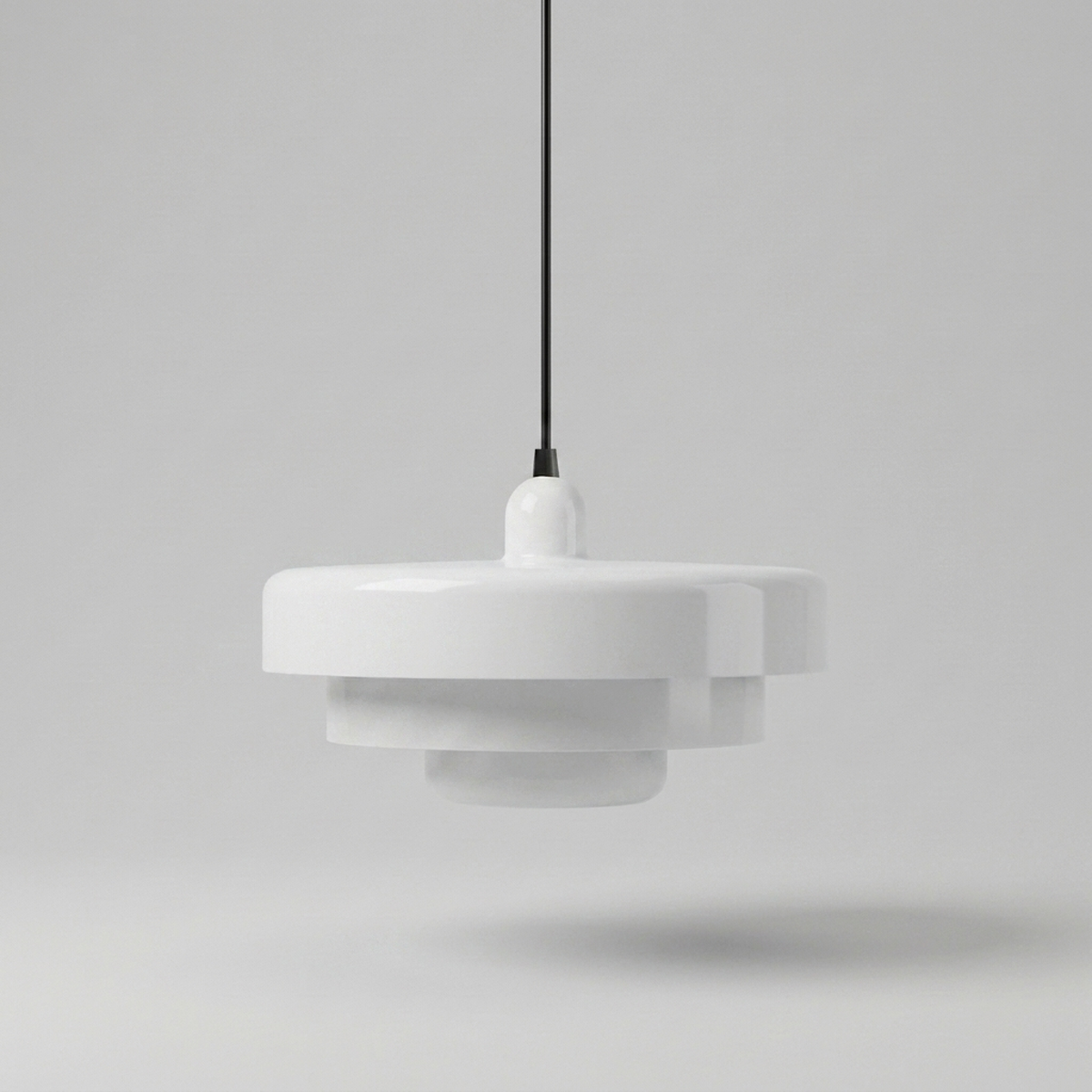 Pendente Retrô Urban Loft branco em fundo neutro