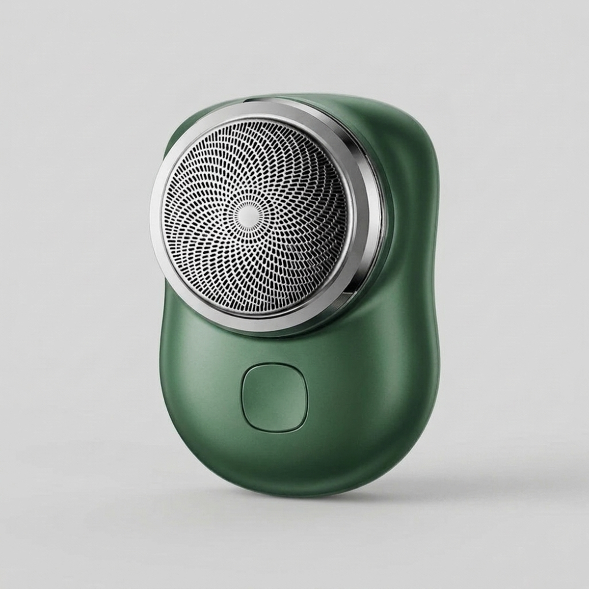 Barbeador Elétrico BarberFast verde em fundo neutro