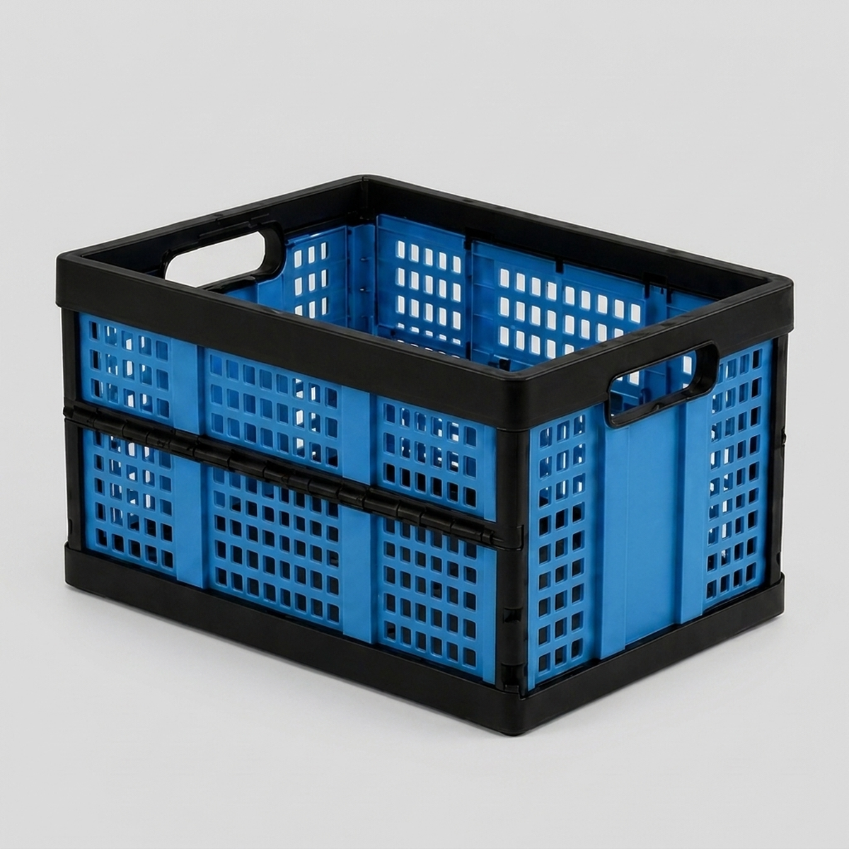 Cesta Organizadora Dobrável azul em fundo neutro