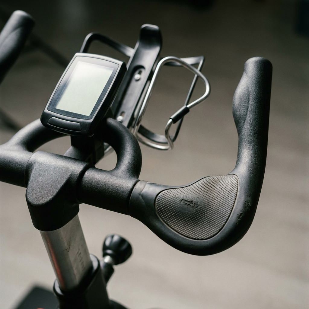 Homem treinando na Bicicleta Ergométrica Indoor em home gym