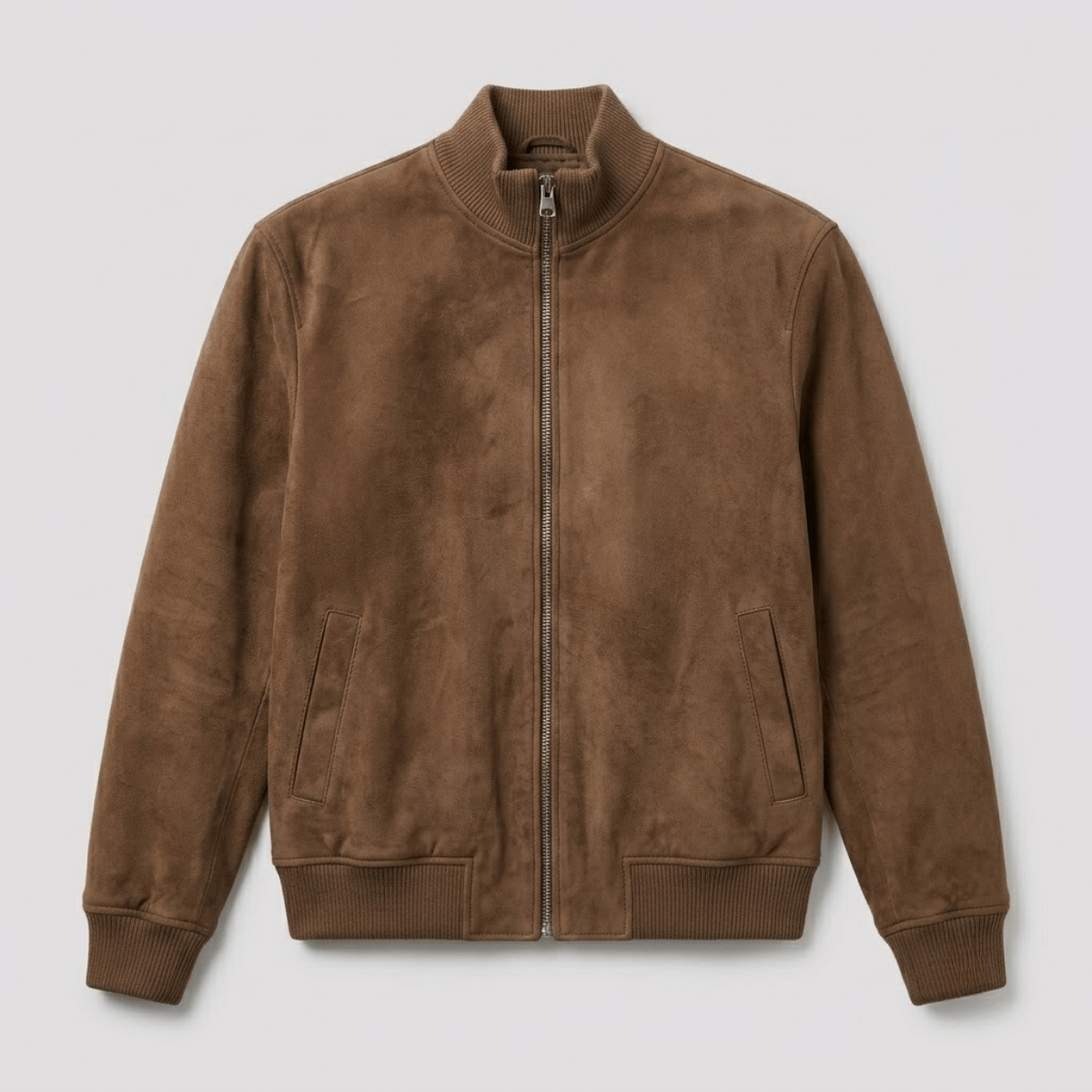 Jaqueta de Camurça Masculina com Ziper