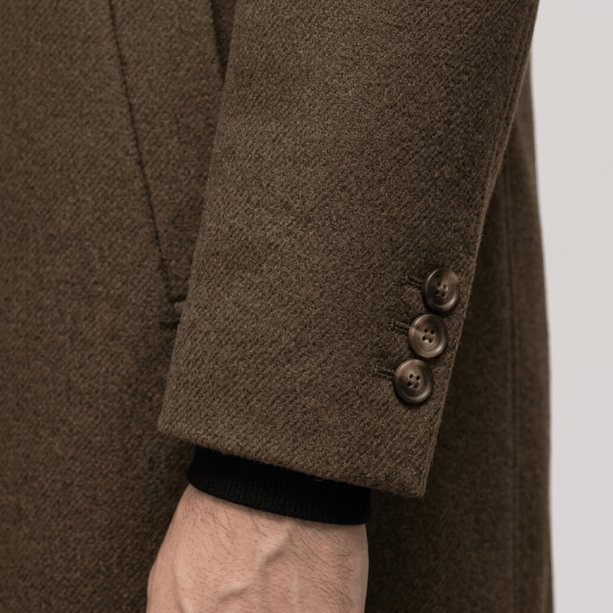 Sobretudo Masculino de Lã Marrom