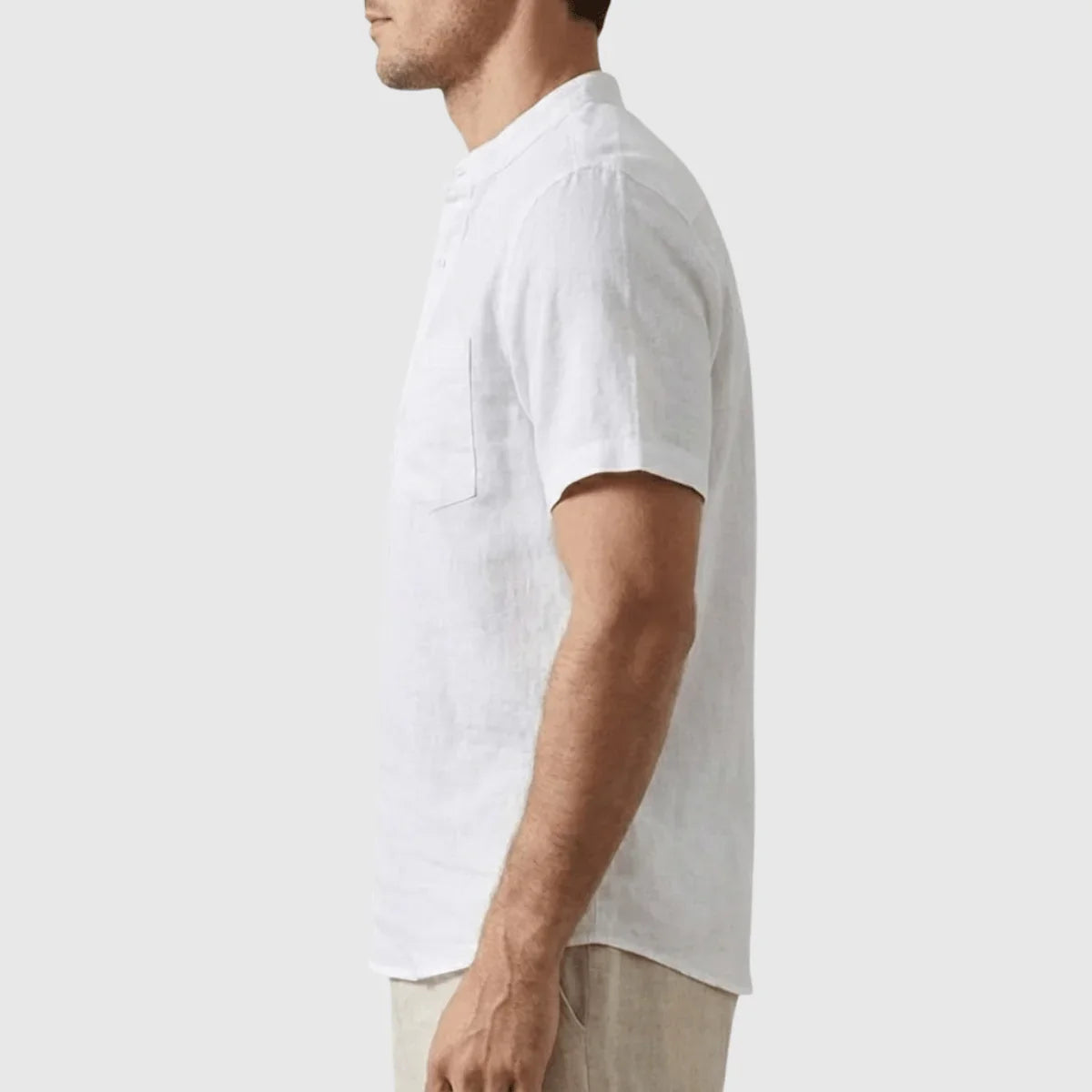 Camisa Henley Masculina com Bolso