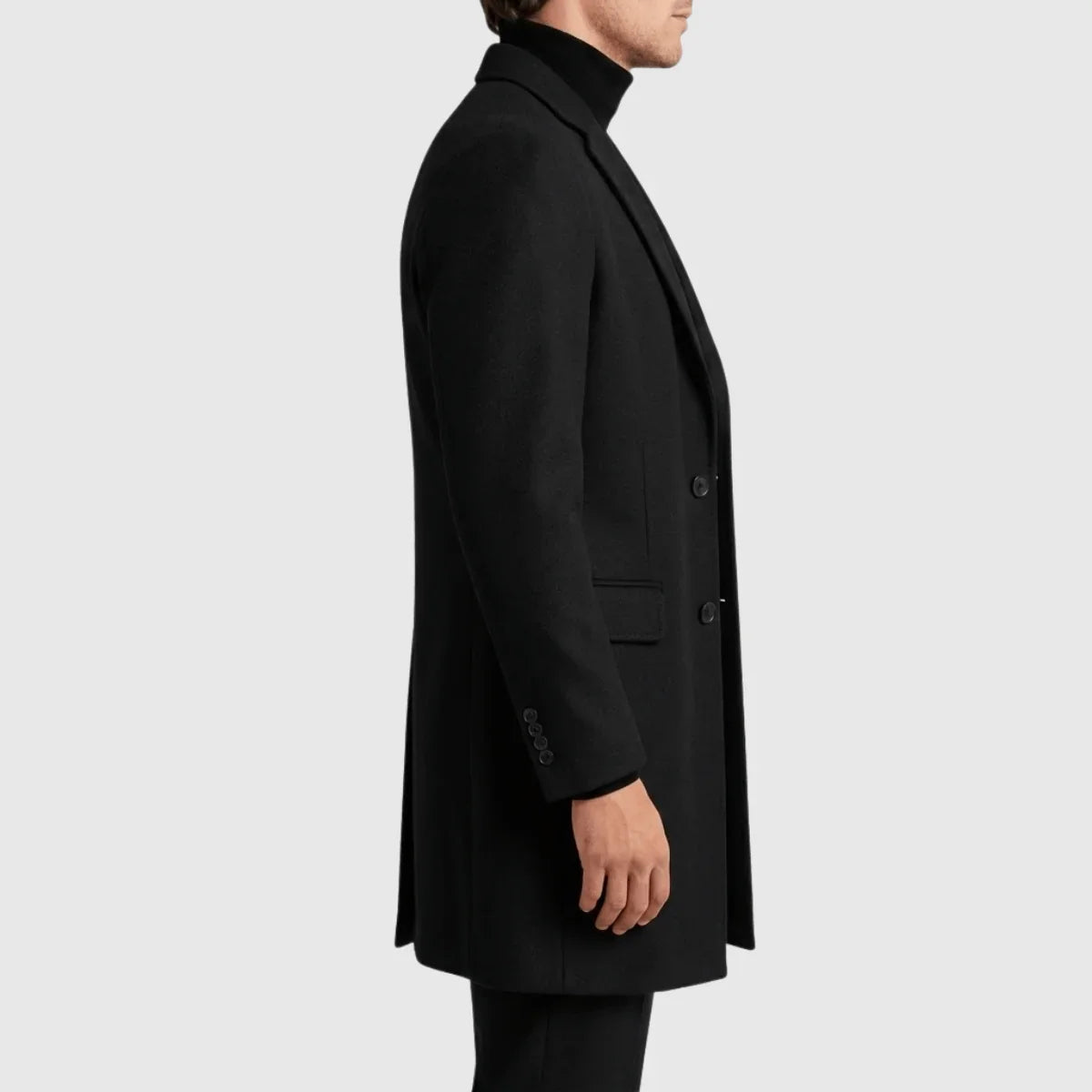 Sobretudo Masculino Longo Elegante