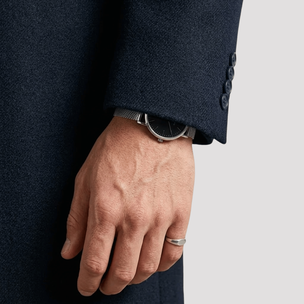 Sobretudo Masculino Longo Elegante