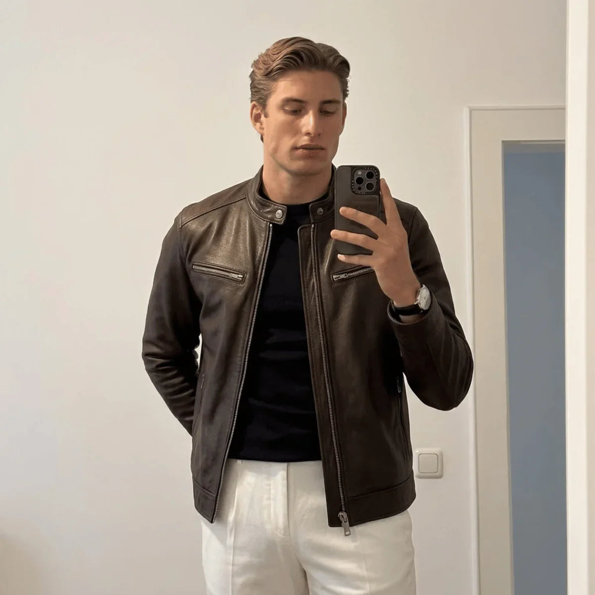 Jaqueta Motoqueiro Masculina Elegante