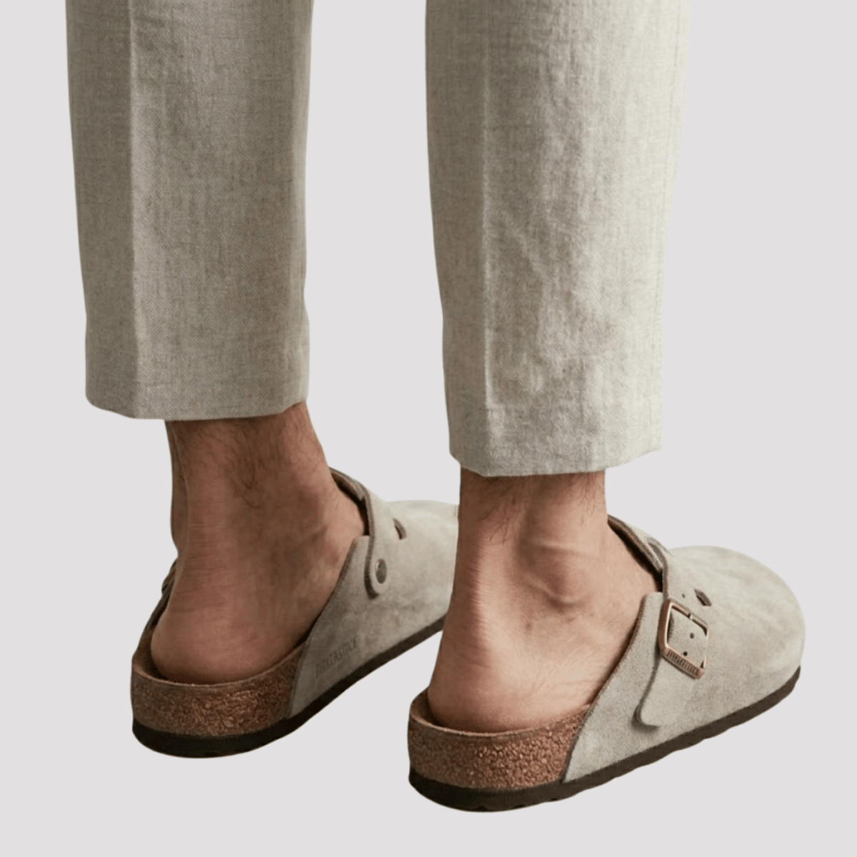 Sandália Clog Maculina de Camurça