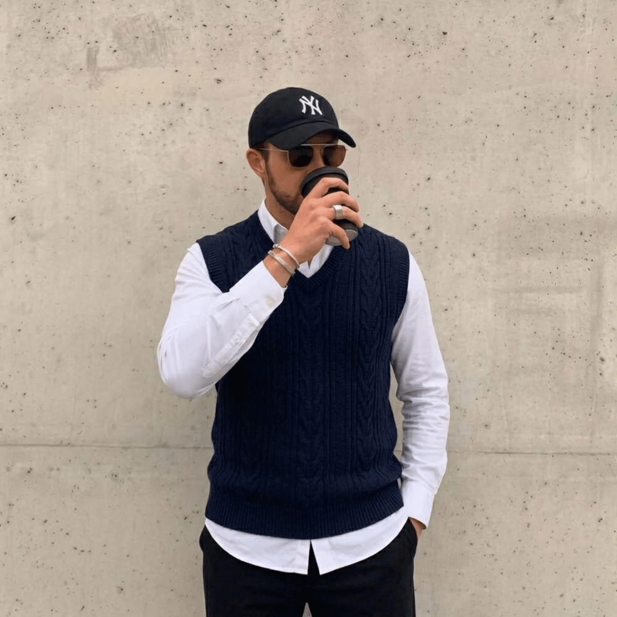 Colete Masculino de Tricot em Lã