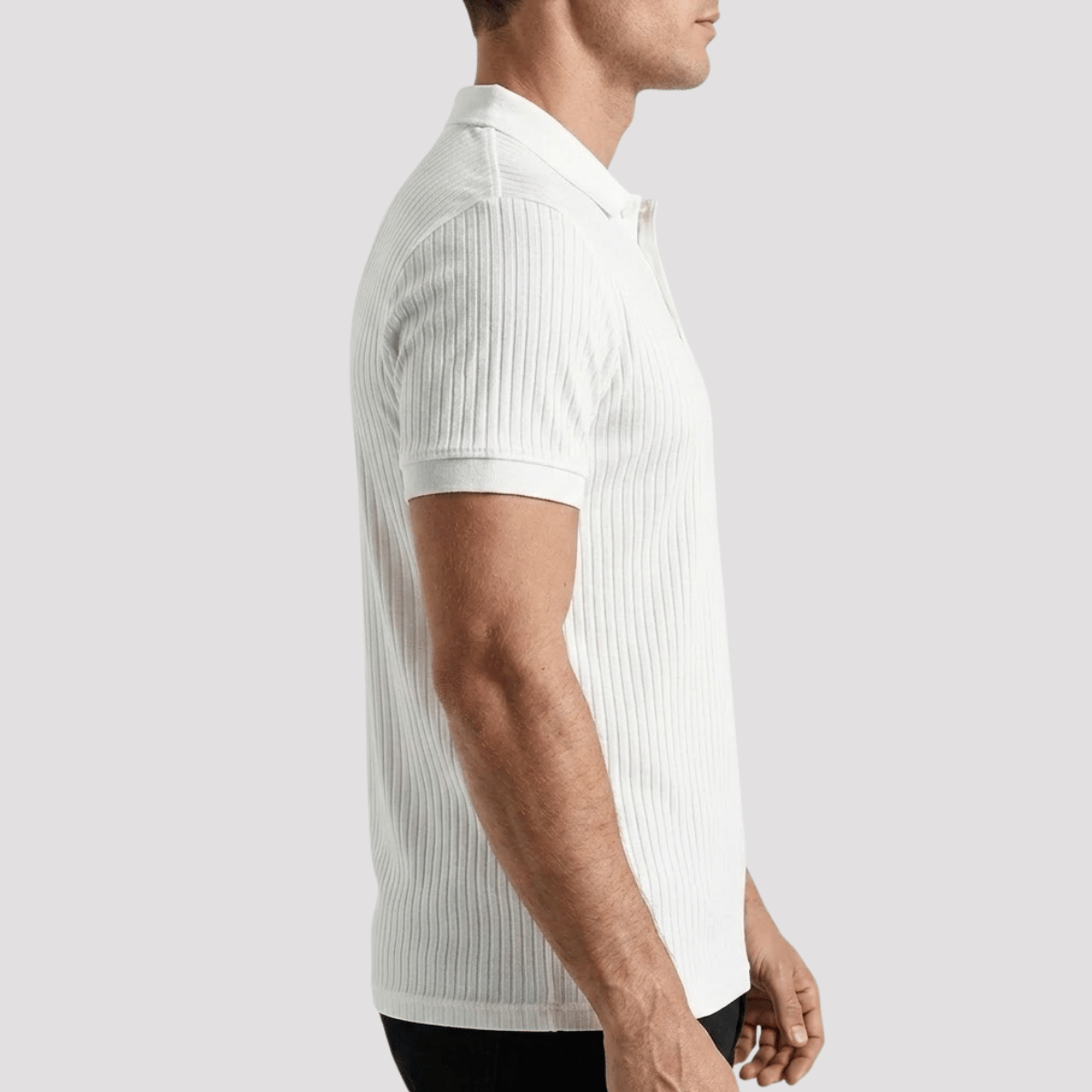 Camisa polo Masculina Canelada Texturizada