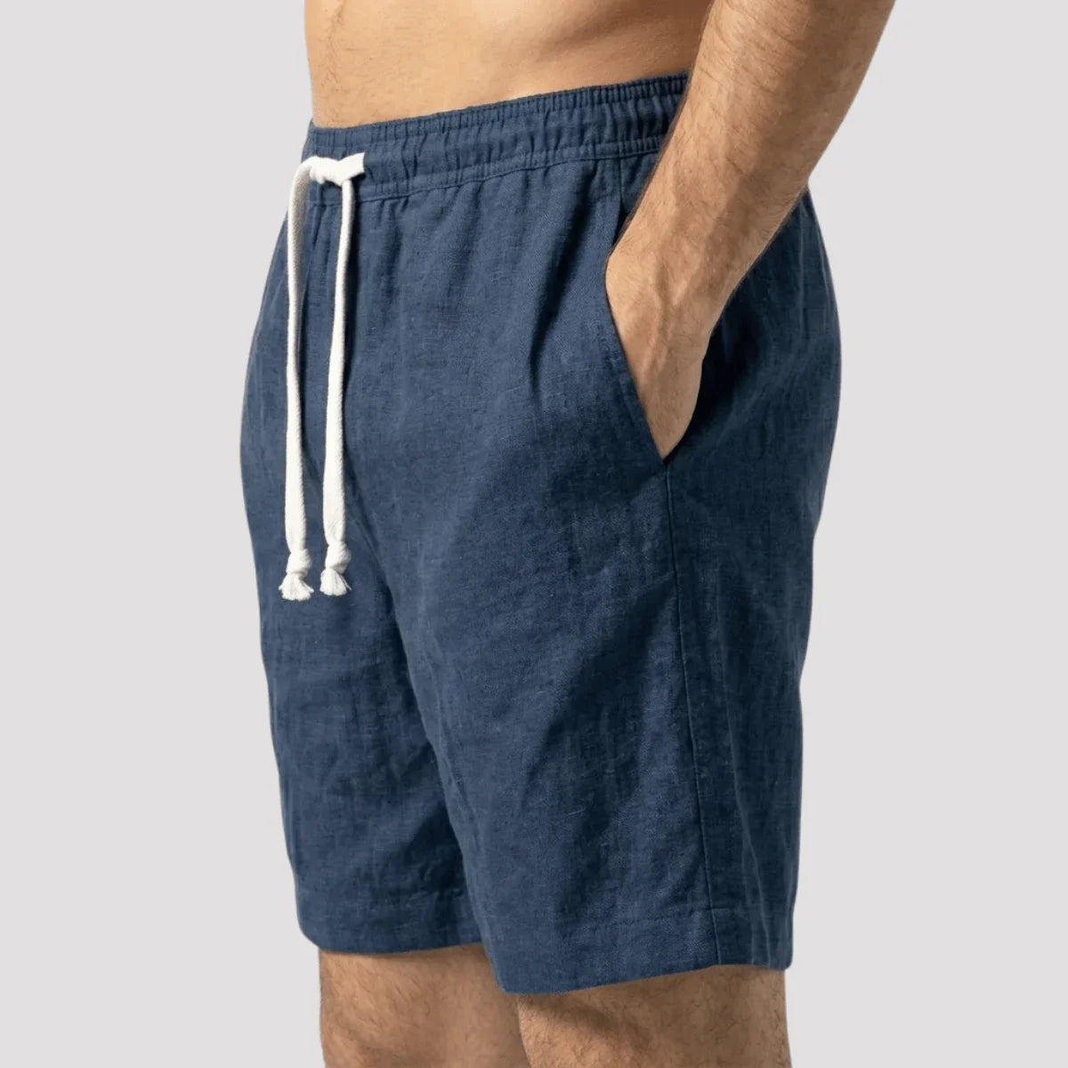 Bermuda de Linho Masculina Lisa
