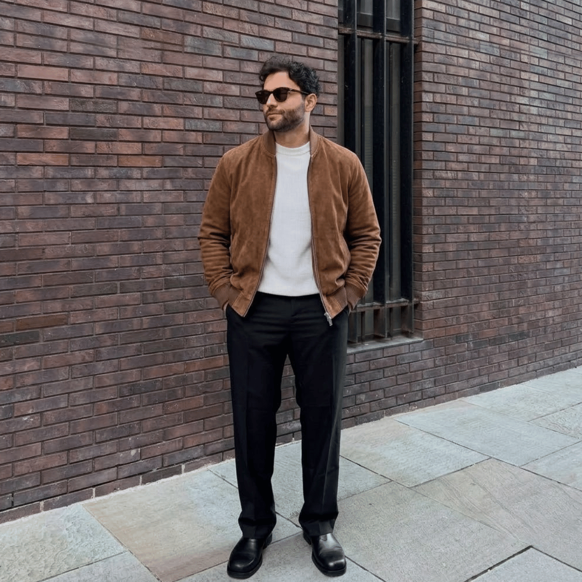 Jaqueta de Camurça Masculina com Ziper