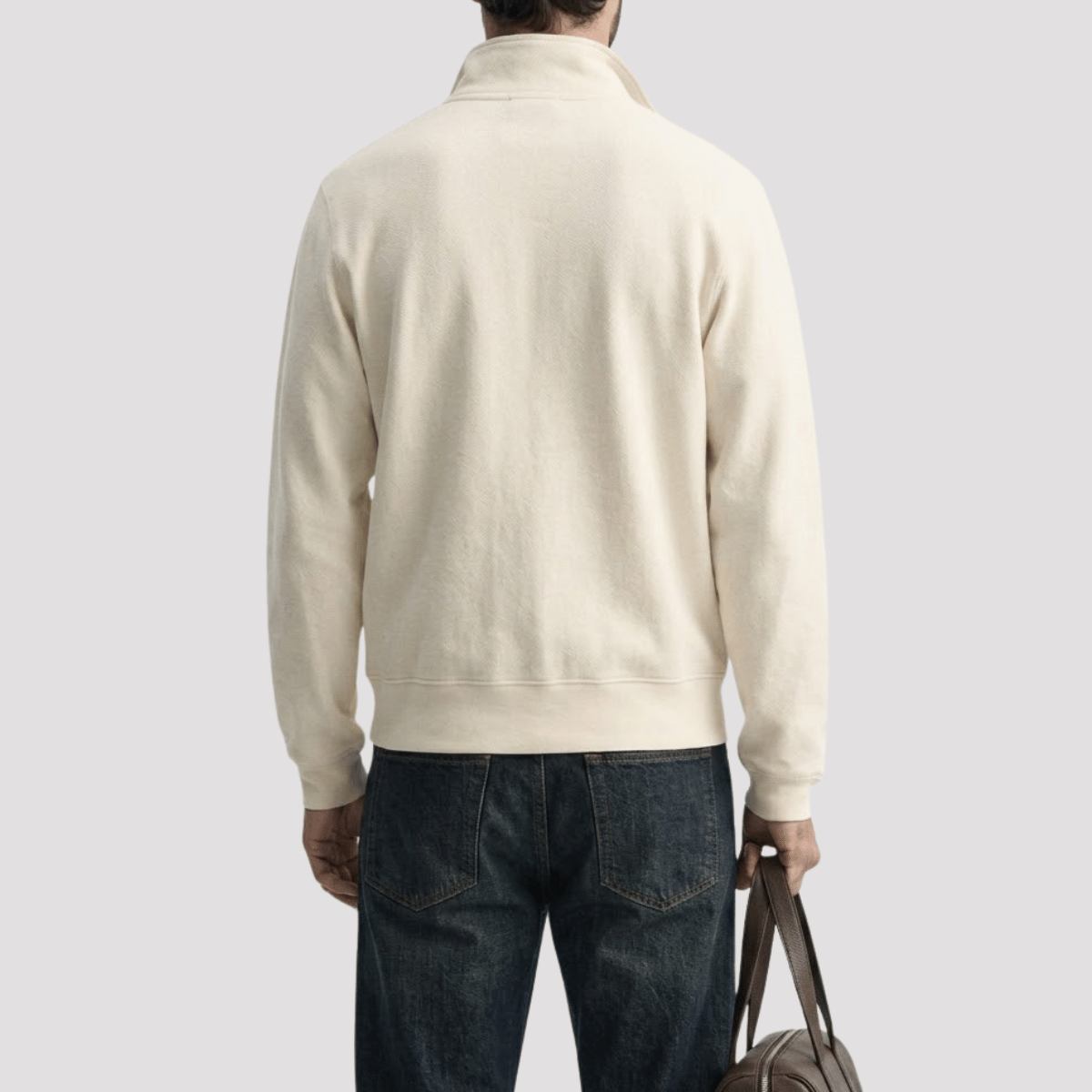 Suéter Quarter Zíp Masculino Liso