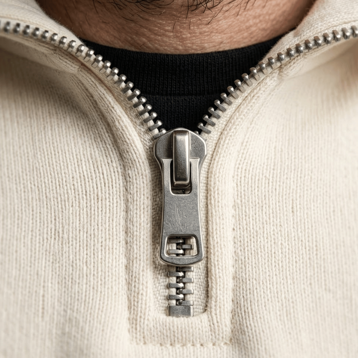 Suéter Quarter Zíp Masculino Liso