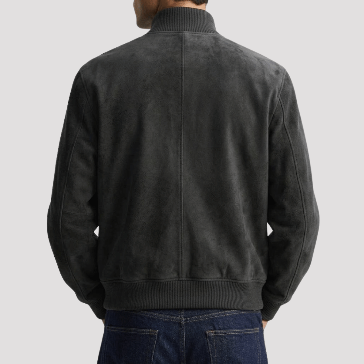 Jaqueta de Camurça Masculina com Ziper