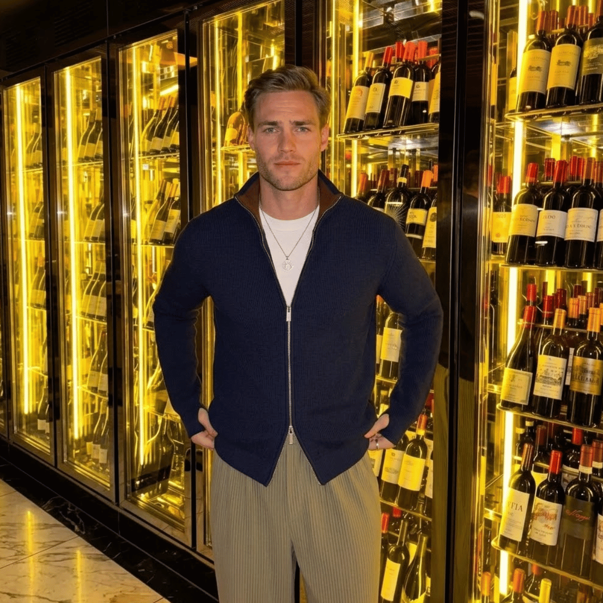 Cardigan Masculino de Tricot com Zíper