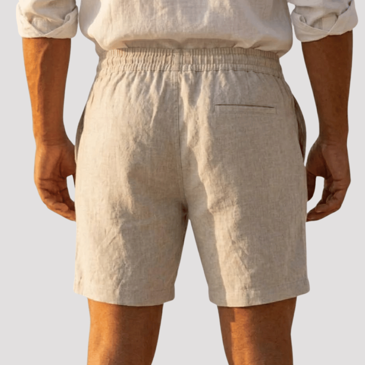 Bermuda de Linho Masculina Lisa