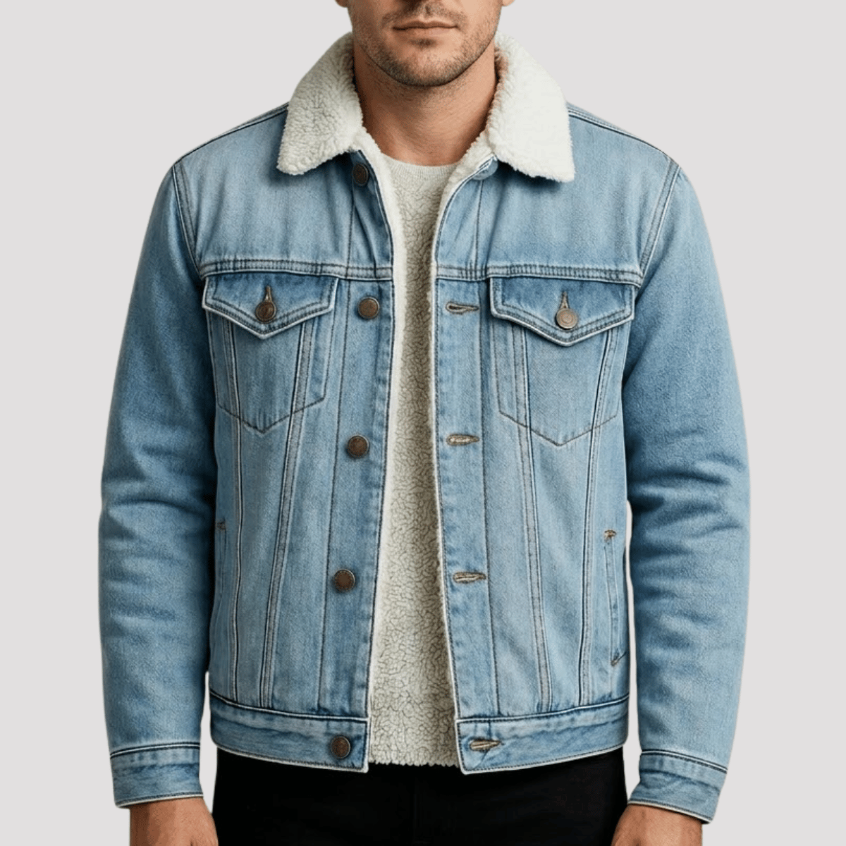 Jaqueta Jeans Masculina Forrada