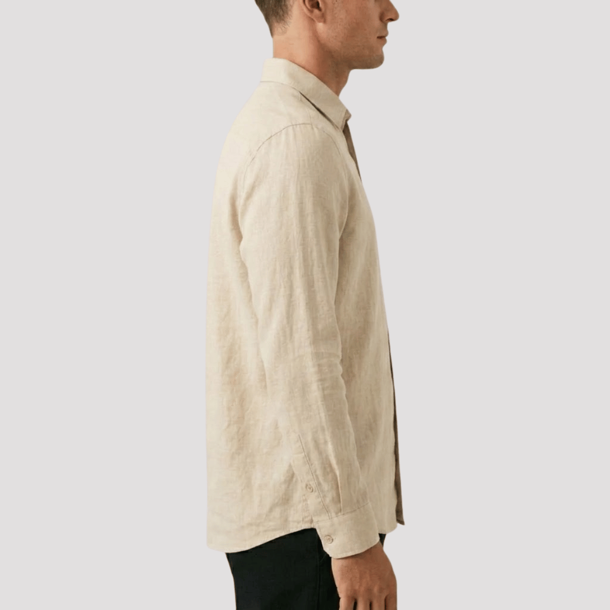 Camisa de Linho Masculina Manga Longa