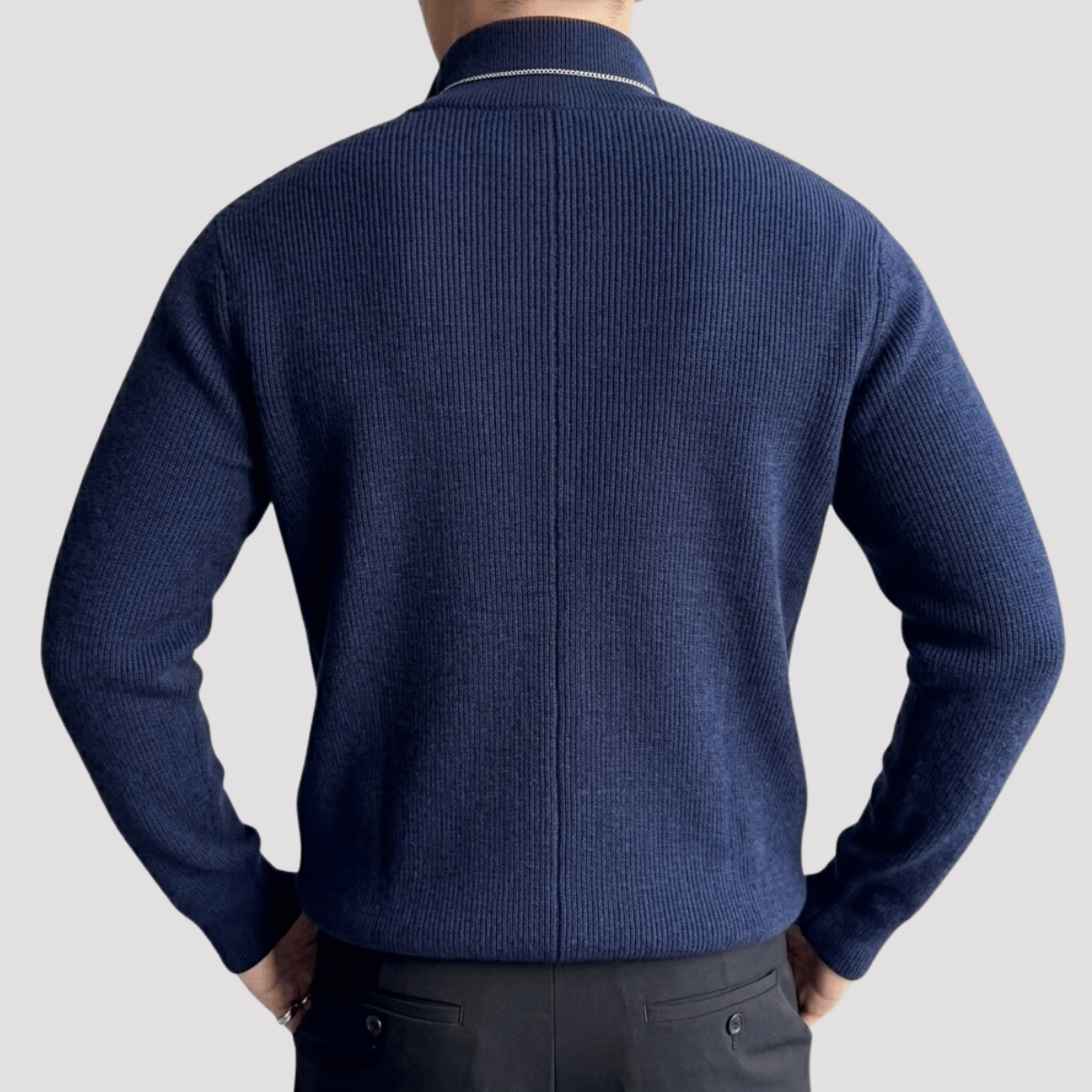 Cardigan Masculino de Tricot com Zíper