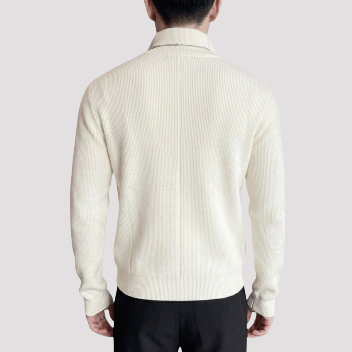 Cardigan Masculino de Tricot com Zíper