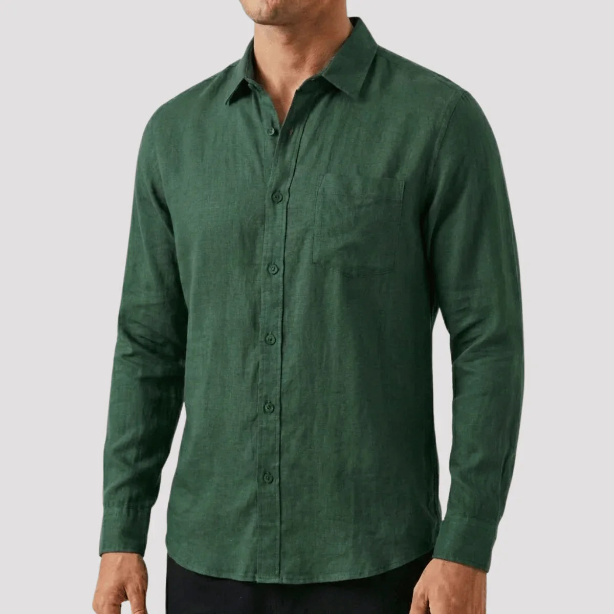 Camisa de Linho Masculina Manga Longa